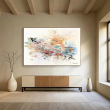 Load image into Gallery viewer, Whimsical Floral Fusion Abstract Painting on Canvas DKH532

