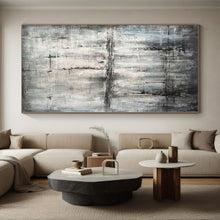 Load image into Gallery viewer, Massive Gray - Blue Abstract Texture Acrylic for Serene Bedroom LargeART0296
