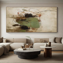 Load image into Gallery viewer, Abstract Green and Black Swirl Acrylic Art - Suited for Nature - lover’s Study &amp; Eclectic Bedroom LargeART0569
