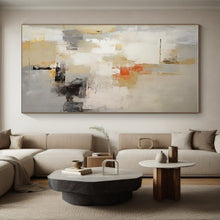 Load image into Gallery viewer, Neutral - Orange Abstract Patches Art for Sunny Breakfast Nook &amp; Creative Studio LargeART0870
