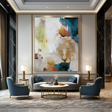 Load image into Gallery viewer, “Colorful Abstract Energy” Abstract Painting on Canvas, Creative Studio Decor DKH1019
