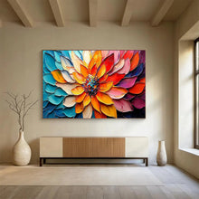 Load image into Gallery viewer, Hand - painted Oversized Colorful Layered Flower Acrylic Art for Elegant Bedrooms LargeART1766

