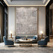 Load image into Gallery viewer, “Gray Textured Waves” Abstract Painting on Canvas, Industrial - Chic Decor DKH1031
