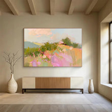 Load image into Gallery viewer, Pastel Landscape Abstract Painting for Country Cottage &amp; Nature - Inspired Bedroom DKH208
