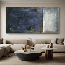 Load image into Gallery viewer, Dark Blue Abstract Horizon Art for Contemporary Bedroom &amp; Intimate Wine Bar LargeART0903
