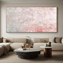Load image into Gallery viewer, Hand - painted Generous - sized Soft Pink and Gray Abstract Texture Acrylic Art for Chic Dressing Rooms LargeART0050
