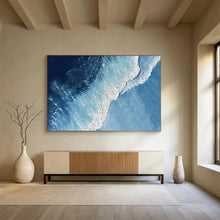 Load image into Gallery viewer, “Aerial Ocean Waves” - Realistic - Inspired Abstract Acrylic, Suits Coastal Living Room and Nautical Gallery DLZ256
