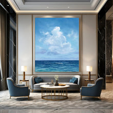 Load image into Gallery viewer, Seascape Abstract Painting, Ideal for Coastal Bedroom &amp; Relaxing Spa LargeART2298
