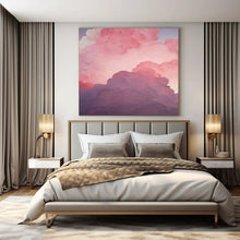 Load image into Gallery viewer, Pink &amp; Purple Cloud Abstract Painting, Perfect for Dreamy Nursery &amp; Relaxing Reading Nook LargeART1438
