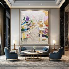 Load image into Gallery viewer, “Colorful Palette Knife Chaos” Abstract Painting on Canvas, Creative Studio Decor DKH1035
