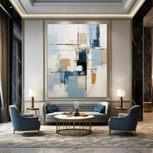 Load image into Gallery viewer, Abstract Painting, Geometric Abstract in Soft Tones - For Nursery &amp; Yoga Room LargeART2342
