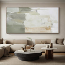 Load image into Gallery viewer, Oversized Neutral Tones Abstract Layered Art for Nursery &amp; Cozy Reading Nook LargeART0439
