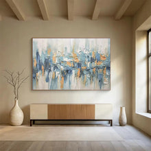 Load image into Gallery viewer, Abstract Cityscape Textured Painting on Canvas - “Urban Rhythm” DKH685
