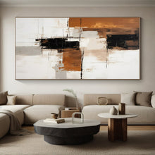 Load image into Gallery viewer, Brown - Black - White Geometry Art for Modern Office &amp; Minimalist Home LargeART0836
