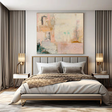 Load image into Gallery viewer, Pastel Abstract Collage Art for Bohemian Nursery &amp; Whimsical Tea Room LargeART0942
