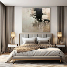 Load image into Gallery viewer, Black and White Drip Abstract Canvas Painting, Ideal for Modern Studio &amp; Industrial - Style Loft LargeART1214
