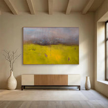 Load image into Gallery viewer, Yellow - Dominant Abstract Field Painting On Canvas DKH379
