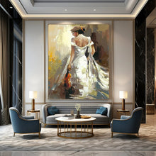 Load image into Gallery viewer, Expressive Abstract Painting, Colorful Figurative Art for Music Room &amp; Gallery LargeART2175
