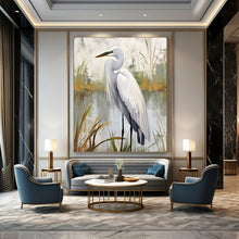 Load image into Gallery viewer, White &amp; Green Nature Abstract Painting, Ideal for Nature - Lover’s Bathroom &amp; Tranquil Bedroom LargeART2127
