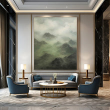 Load image into Gallery viewer, “Misty Mountain Landscape” - Atmospheric Abstract Art on Canvas DKH1480
