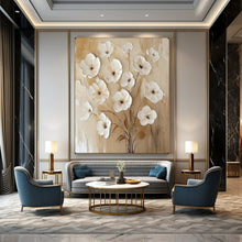 Load image into Gallery viewer, Abstract Painting 3D Textured White Flower Art for Hallway &amp; Nursery Decor LargeART2155

