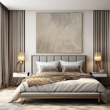 Load image into Gallery viewer, Beige Wavy Texture Art for Contemporary Bedroom &amp; Minimalist Design Studio LargeART0960
