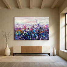 Load image into Gallery viewer, Purple &amp; Colorful Meadow Abstract - Dreamy Living Room or Bedroom Art LargeART1531
