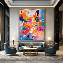 Load image into Gallery viewer, “Color Carnival Flowers” – Joyful Floral Acrylic Painting with Bold Strokes DTP287
