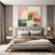 Load image into Gallery viewer, Grand Hand - painted Pastel Geometric Abstraction Acrylic Art for Soft - Toned Nurseries LargeART0191
