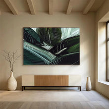 Load image into Gallery viewer, Vibrant Green Leaf Abstract Acrylic painting DLZ144
