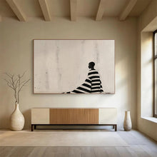 Load image into Gallery viewer, Dramatic Silhouette Abstract Painting for Modern Hallway &amp; Thoughtful Study DKH228
