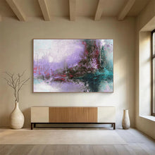 Load image into Gallery viewer, Purple - Toned Abstract Landscape Painting On Canvas DKH380
