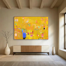 Load image into Gallery viewer, Bright Yellow Abstract Energy Painting for Sunny Kitchen &amp; Creative Studio DKH038
