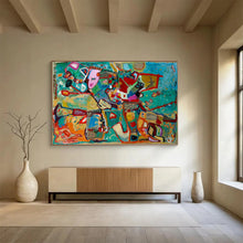 Load image into Gallery viewer, Hand - painted Vibrant Abstract Composition Acrylic Art for Creative Studio Decor LargeART1657
