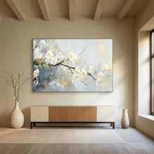 Load image into Gallery viewer, Soft - Toned “Blossom Branch” Painting on Canvas, Serene Floral Decor DKH805
