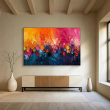 Load image into Gallery viewer, Colorful Impressionist Abstract Painting on Canvas - “Sunset Dots” DKH710

