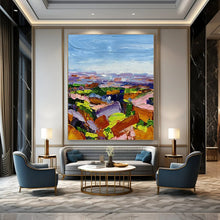 Load image into Gallery viewer, “Colorful Landscape Impasto” – Vibrant Oil Painting with Layered Textures DTP276
