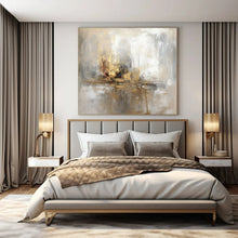 Load image into Gallery viewer, Gold &amp; Gray Abstract Painting, Ideal for Luxury Bedroom &amp; Upscale Lounge LargeART1463
