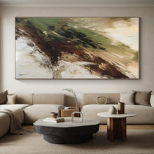 Load image into Gallery viewer, Green - Brown Dynamic Strokes Art for Studio &amp; Eclectic Living Room LargeART0826
