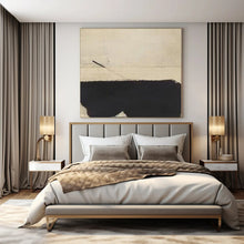 Load image into Gallery viewer, Minimalist Beige - Black Abstract 2 Canvas Painting, Suited for Modern Studio &amp; Art - Inspired Bedroom LargeART1166
