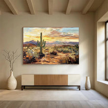 Load image into Gallery viewer, Impasto “Desert Sunset” Painting on Canvas, Southwest Landscape Art DKH808

