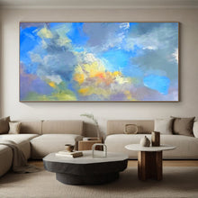Load image into Gallery viewer, Large - Scale Hand - painted Colorful Cloud - Like Abstraction Acrylic Art for Bright - Themed Sunrooms LargeART0223
