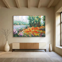 Load image into Gallery viewer, “Lakeside Flower Field” - Colorful Landscape Abstract Acrylic, Great for Garden Room and Sunroom DLZ228
