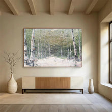 Load image into Gallery viewer, Aspen Forest Path Abstract Painting on Canvas - “Woodland Wander” DKH629
