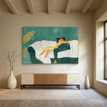 Load image into Gallery viewer, Cozy Couple Abstract Painting for Bohemian Bedroom &amp; Intimate Café DKH232
