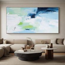 Load image into Gallery viewer, Custom Large Blue and Green Abstract Art - Great for Modern Office Break Room &amp; Nature - Loving Home LargeART0769
