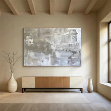Load image into Gallery viewer, Monochromatic Silver Textured Abstract Abstract acrylic painting DLZ104
