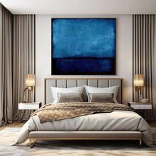 Load image into Gallery viewer, Deep Blue Monolith Abstract Canvas Painting, Perfect for Serene Bedroom &amp; Minimalist Office LargeART1185
