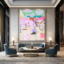 Load image into Gallery viewer, Pastel Abstract Collage Painting, Ideal for Bohemian Bedroom &amp; Creative Studio LargeART1823
