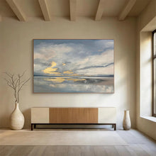 Load image into Gallery viewer, “Cloudy Sky Reflection” - Impressionistic Abstract Acrylic, Suits Modern Dining Room and Art Gallery DLZ253
